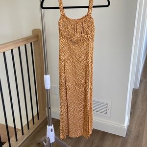 Abercrombie & Fitch Yellow Midi Dress